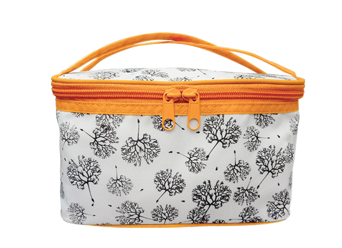 Square Cosmetic Bag with Dandelion Printing Pattern
