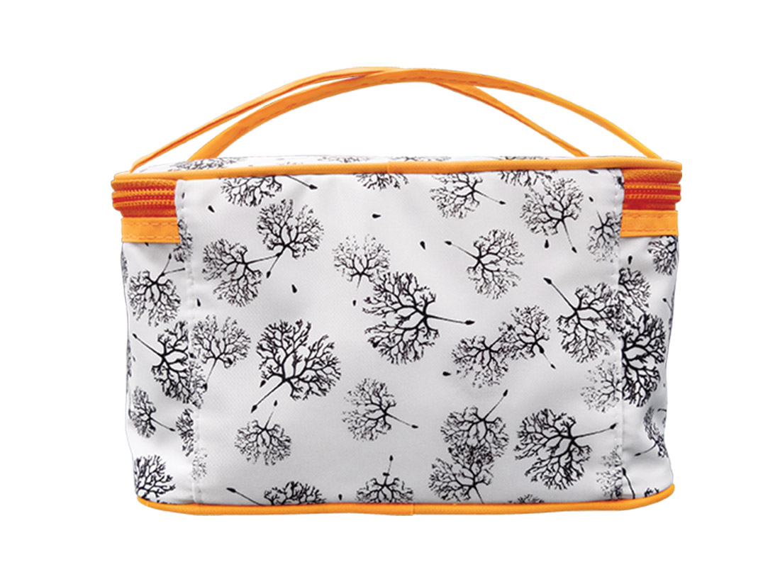 Square Cosmetic Bag with Dandelion Printing Pattern Back