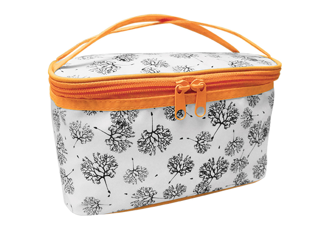 Square Cosmetic Bag with Dandelion Printing Pattern L Side