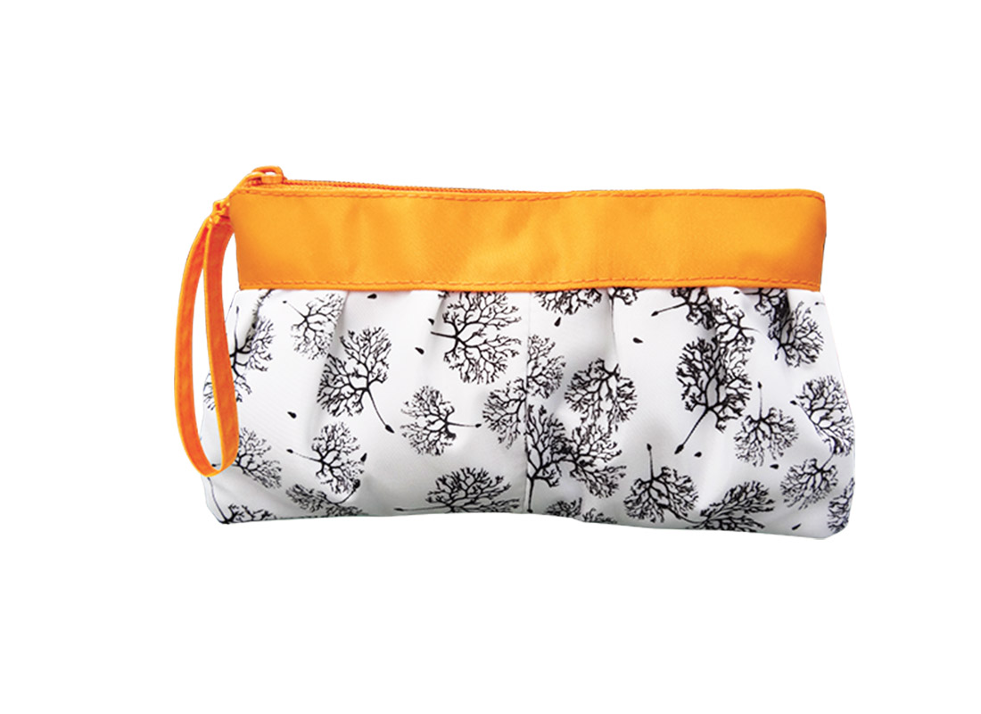 Long Makeup Pouch with Dandelion printing pattern