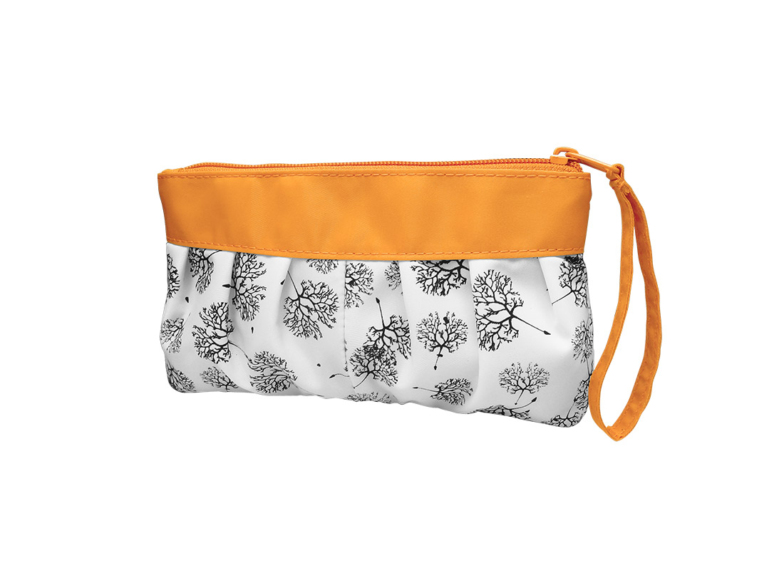 Long Makeup Pouch with Dandelion printing pattern R side