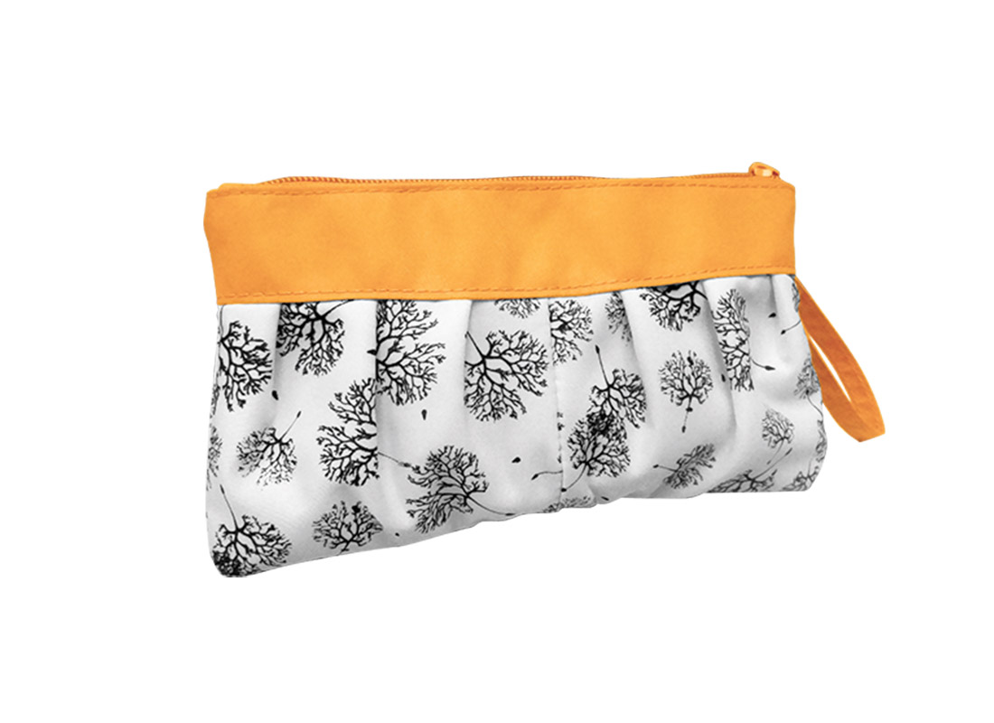 Long Makeup Pouch with Dandelion printing pattern L Side