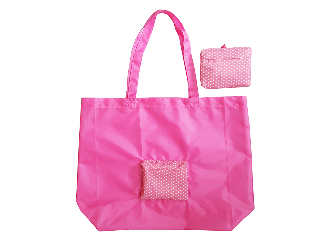 Foldable Reusable Shopping Bag in Pink