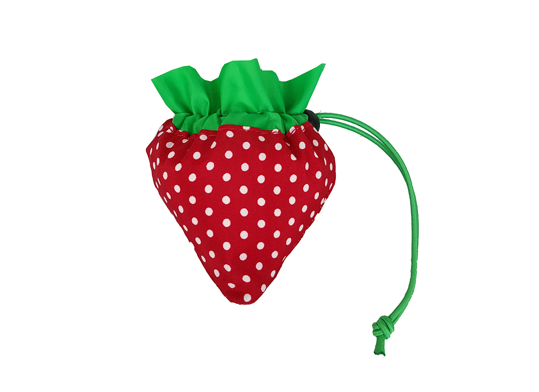 Strawberry Shopping Bag Foldable Folded