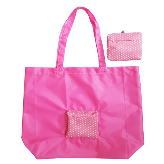 Foldable Reusable Shopping Bag in Pink