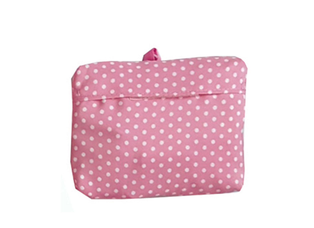 Foldable reusable Shopping bag in pink folded