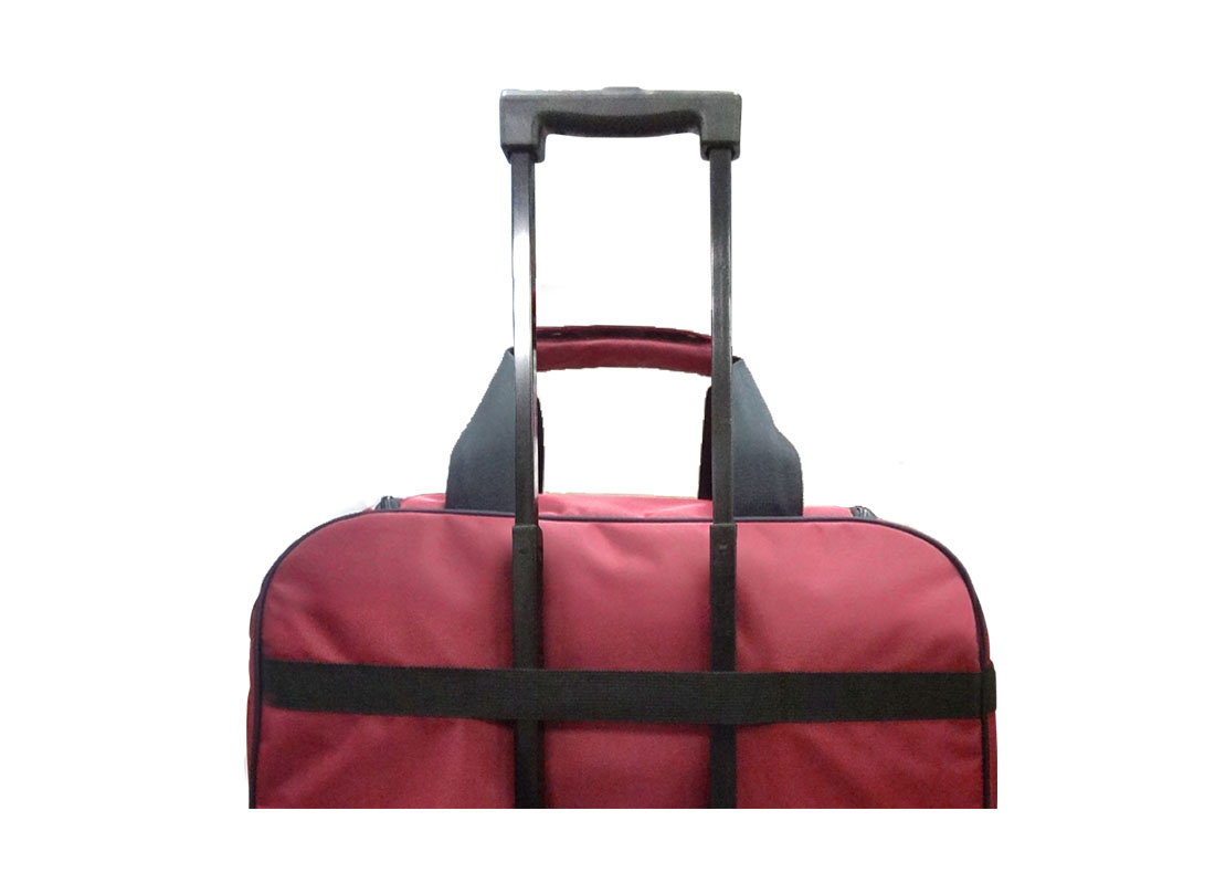 Travel Boston Bag on luggage handle