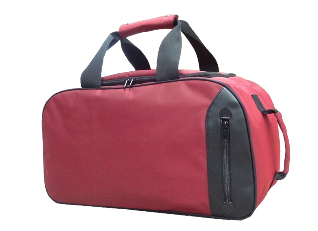 Travel Boston Bag in Red R side