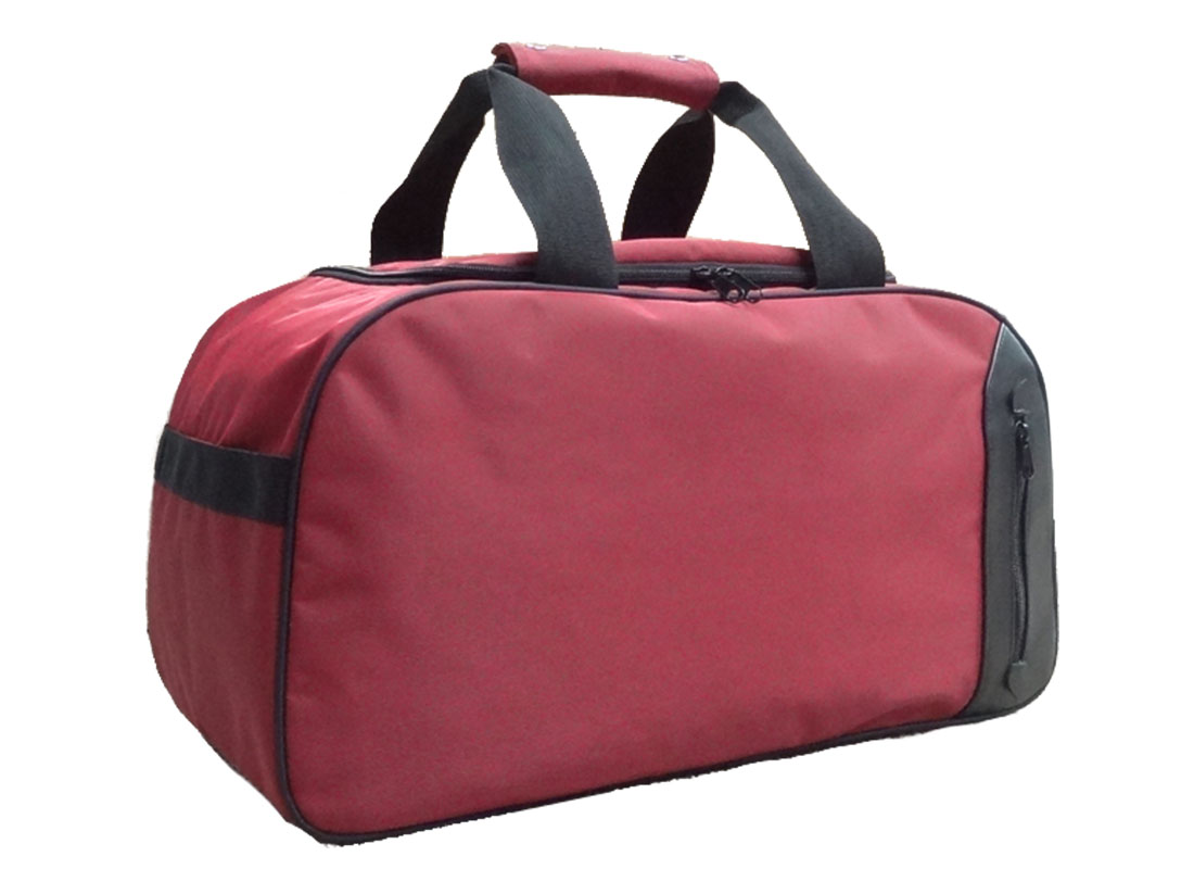 Travel Boston Bag in Red L side