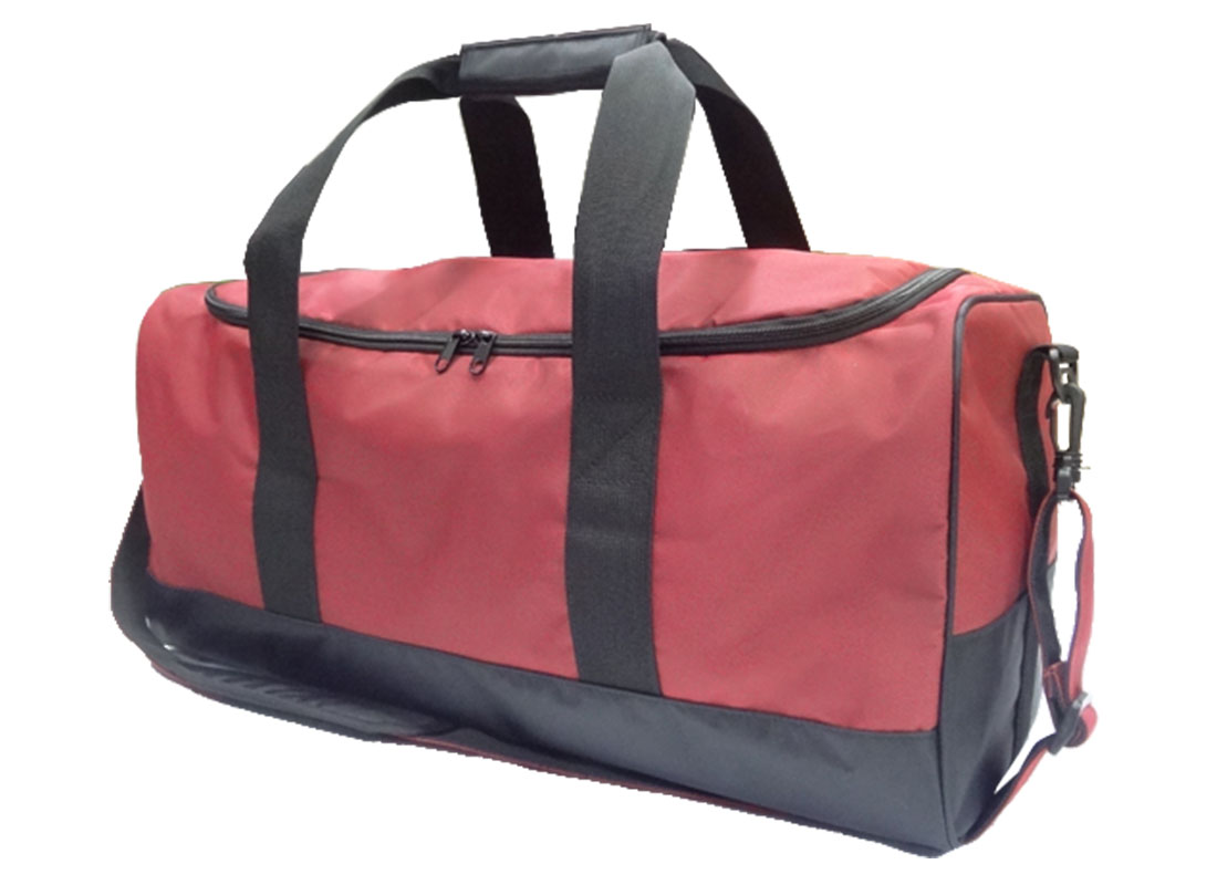 Large Travel Duffel Bag in Red R side