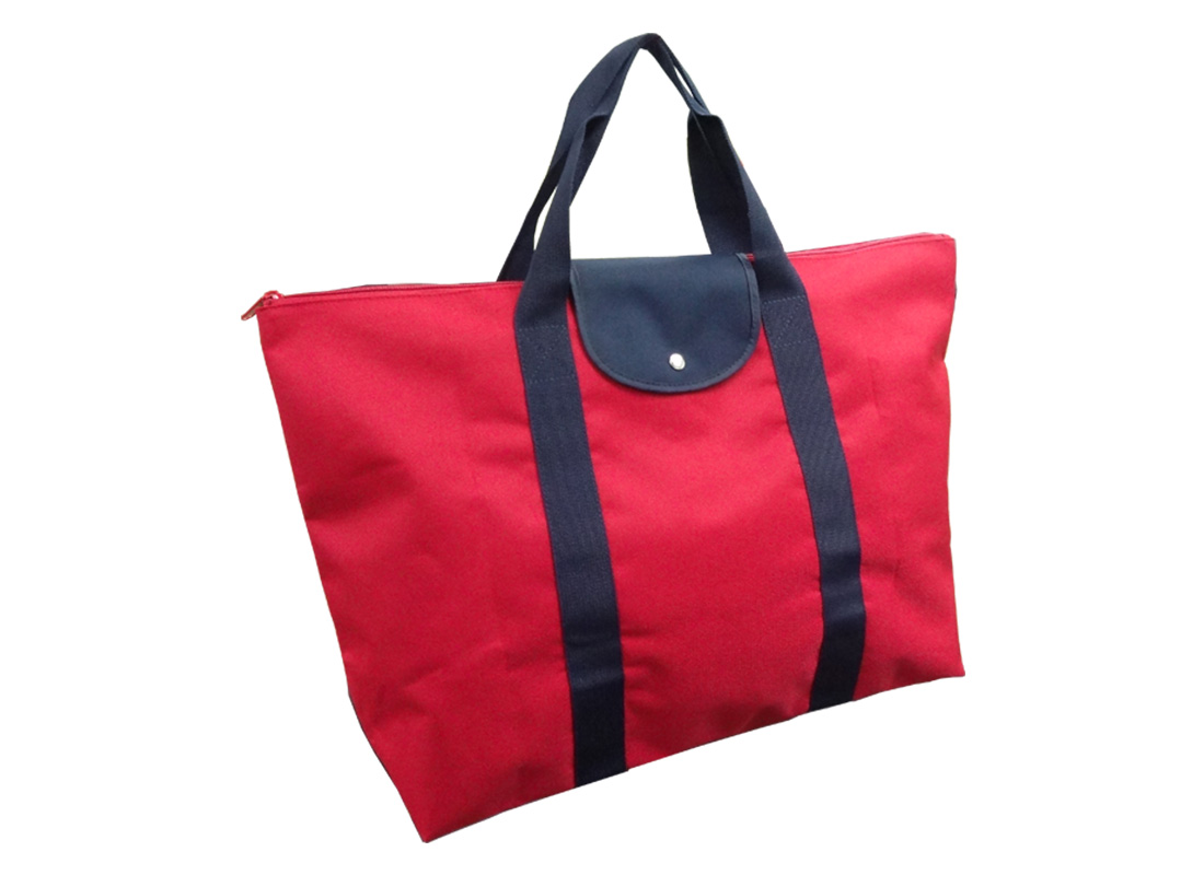 Foldable Tote Bag in Red L side