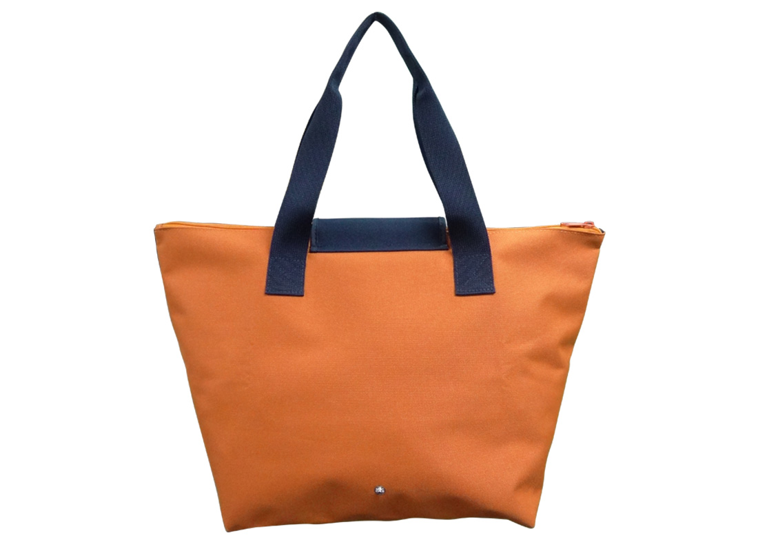 Foldable Tote in Orange Back