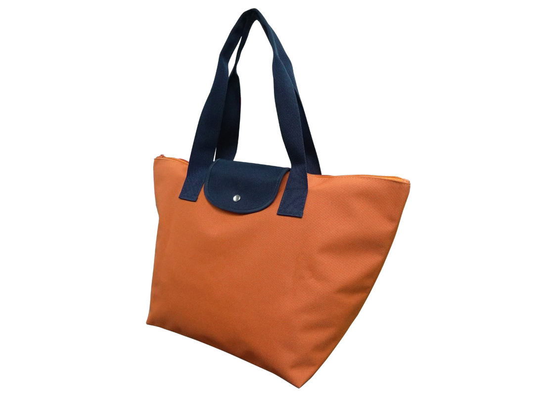 Foldable Tote in Orange R side