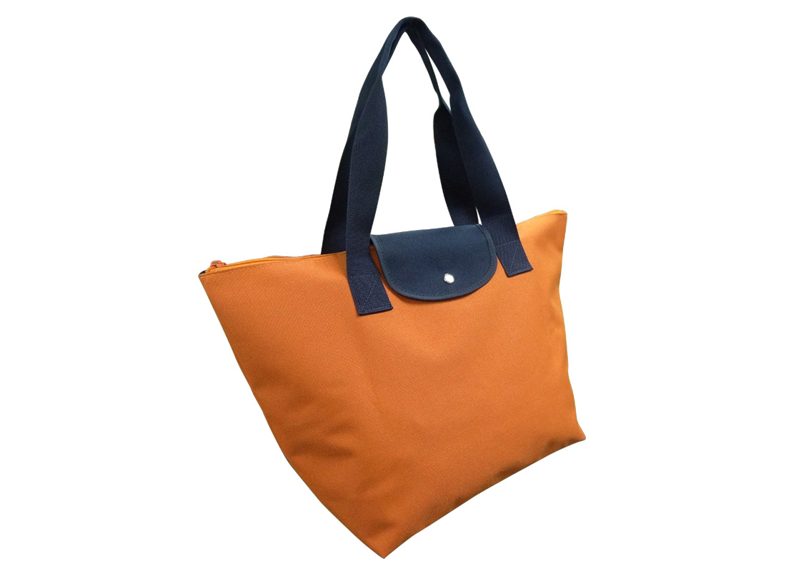 Foldable Tote in Orange L side