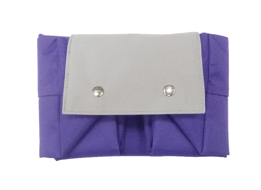 Folded Foldable Bag in Purple