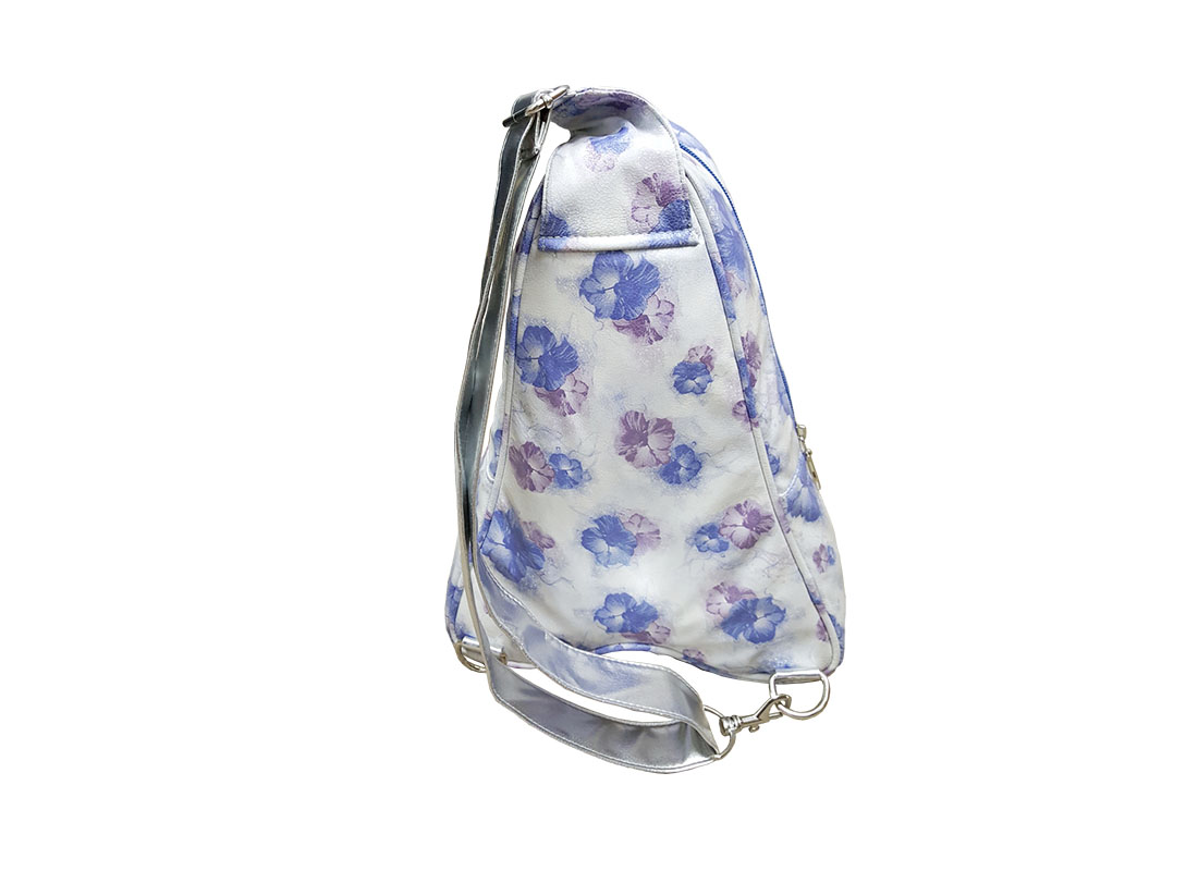 women sling bag in tower shape back