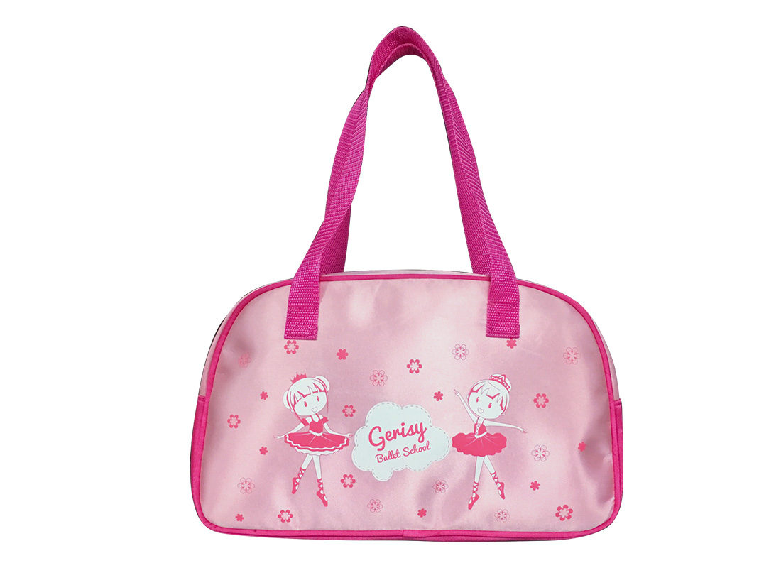 Girl Boston Bag with little ballet dancer print