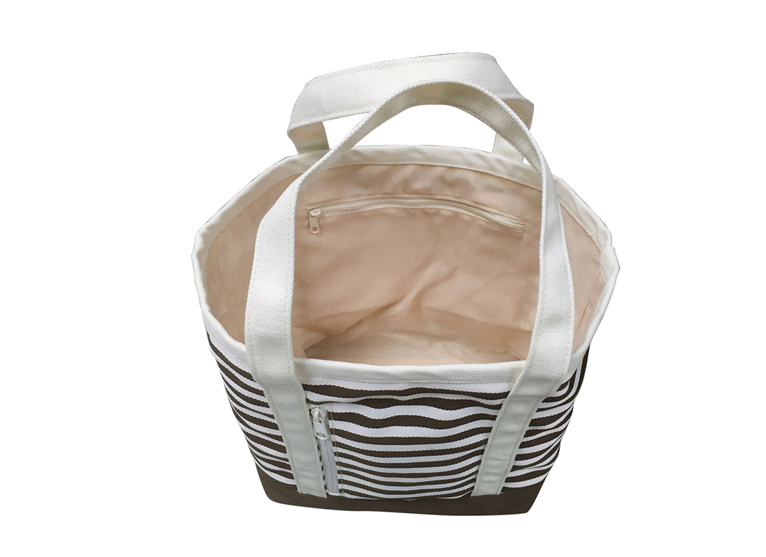 stripes tote bag open
