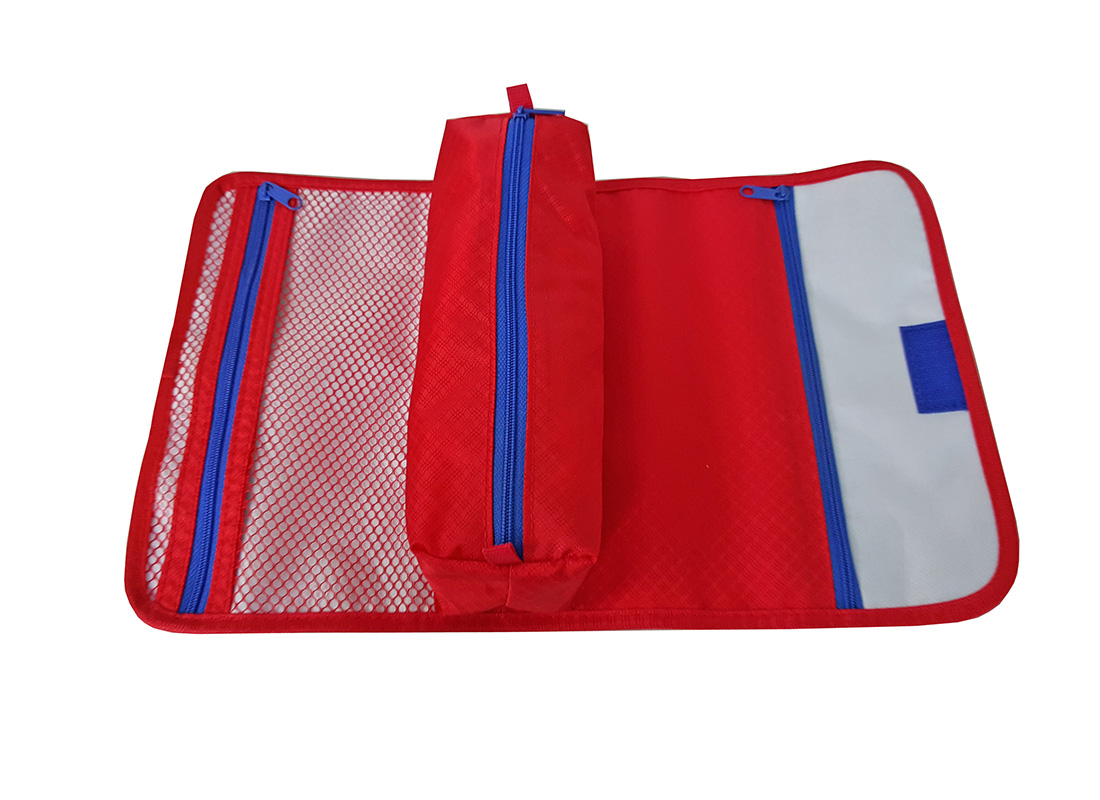 Open view of accessories pouch