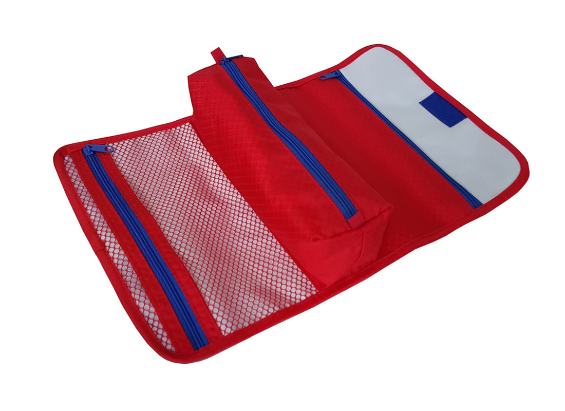 side open view of accessories pouch