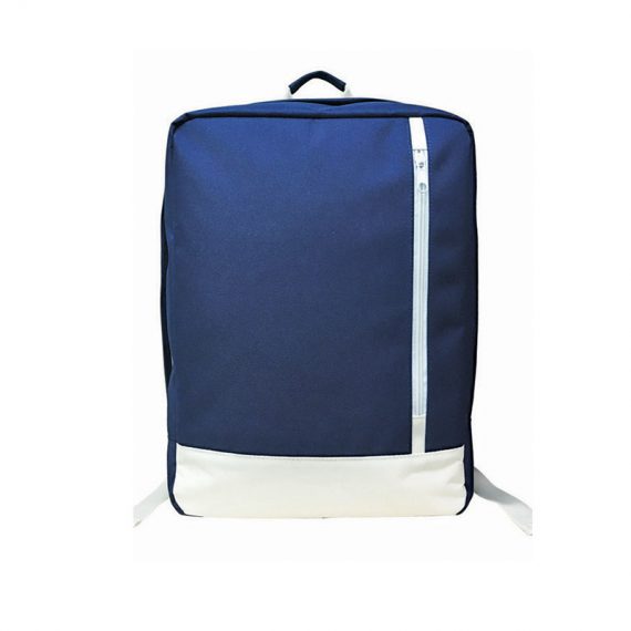 Rectangle shape backpack in blue & white