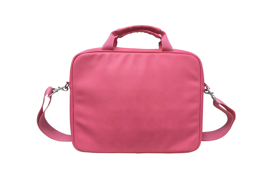 Back of a classic laptop Bag in pink