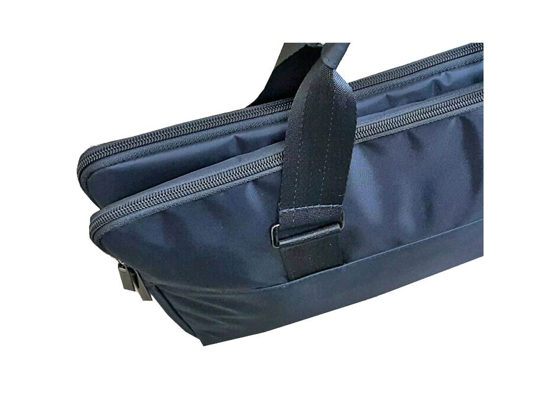 top view of two compartment laptop bag