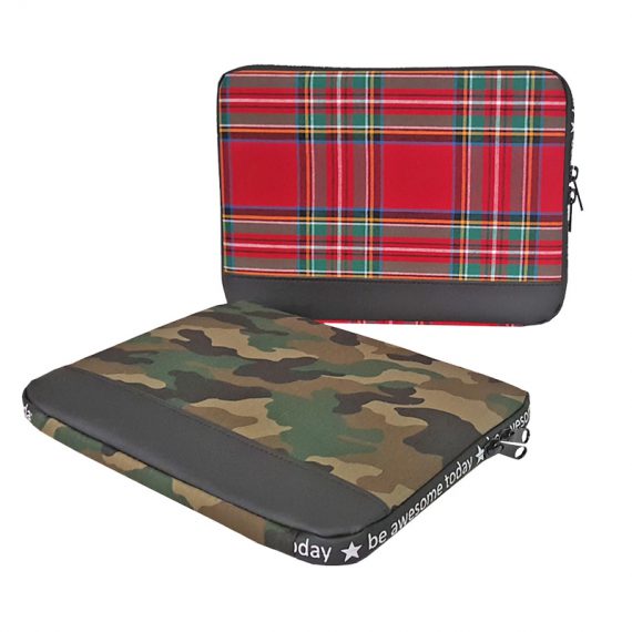Two laptop Sleeve Plaid & Camouflage