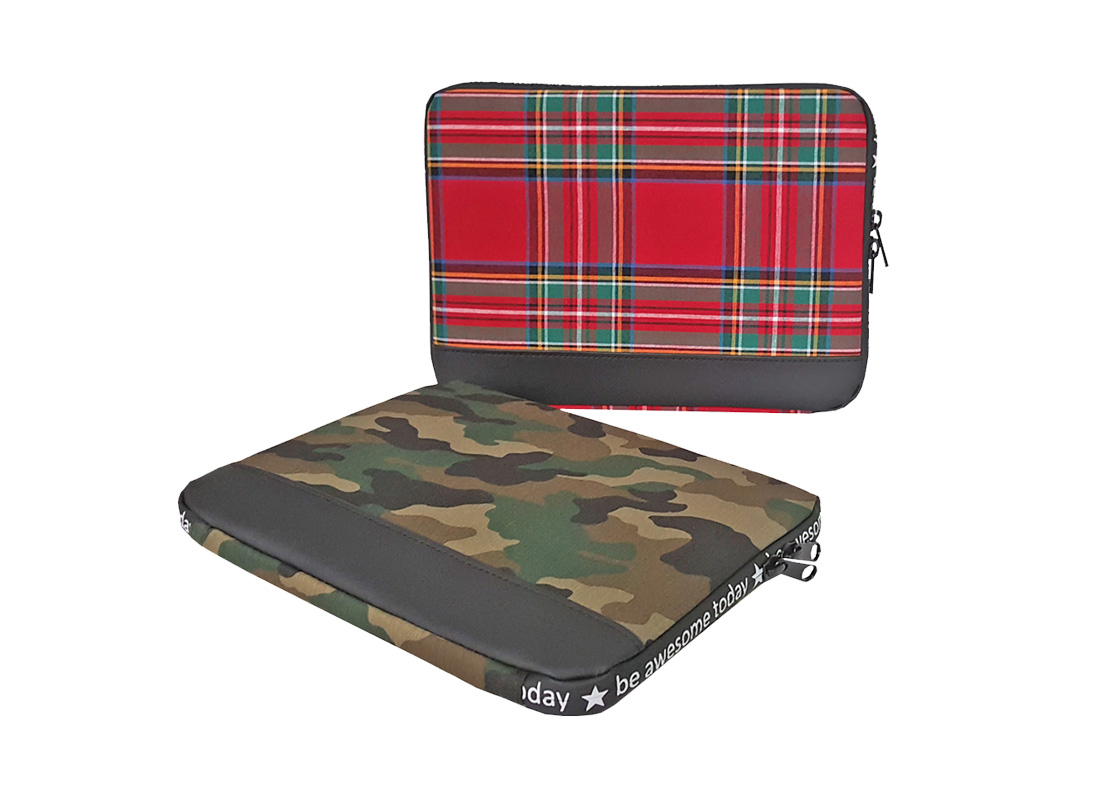 Two laptop Sleeve Plaid & Camouflage