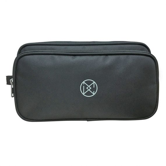 Large two compartment Men Toiletry in black