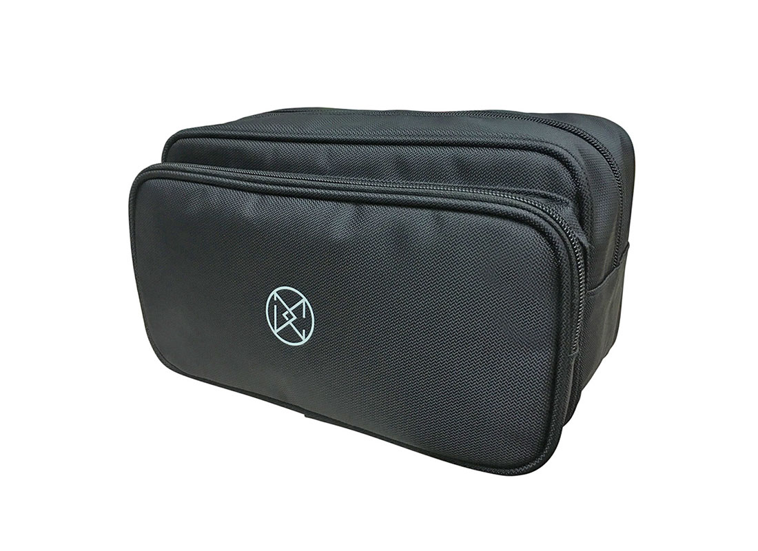 Large Two compartment Men Toiletry in black R side