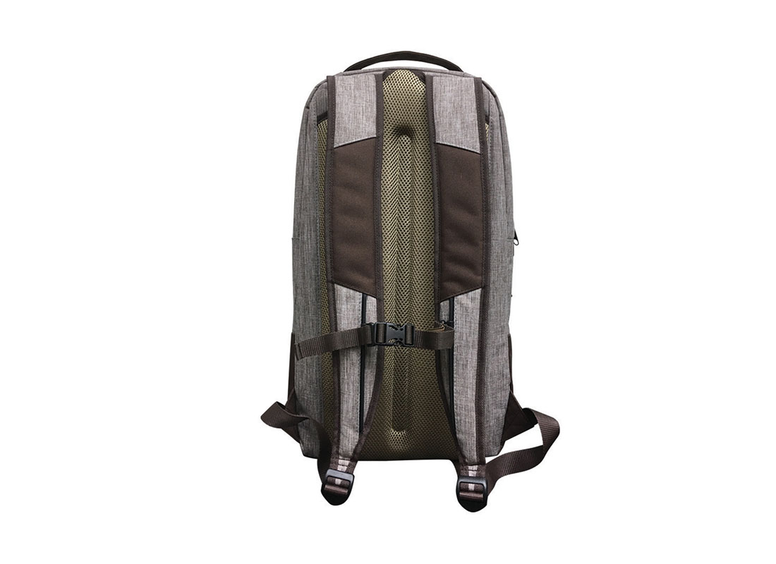 Back of the backpack for work in brown