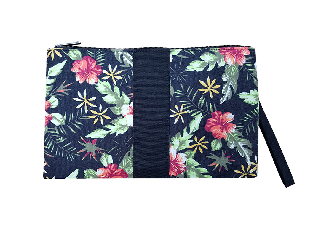 Flower print clutch back