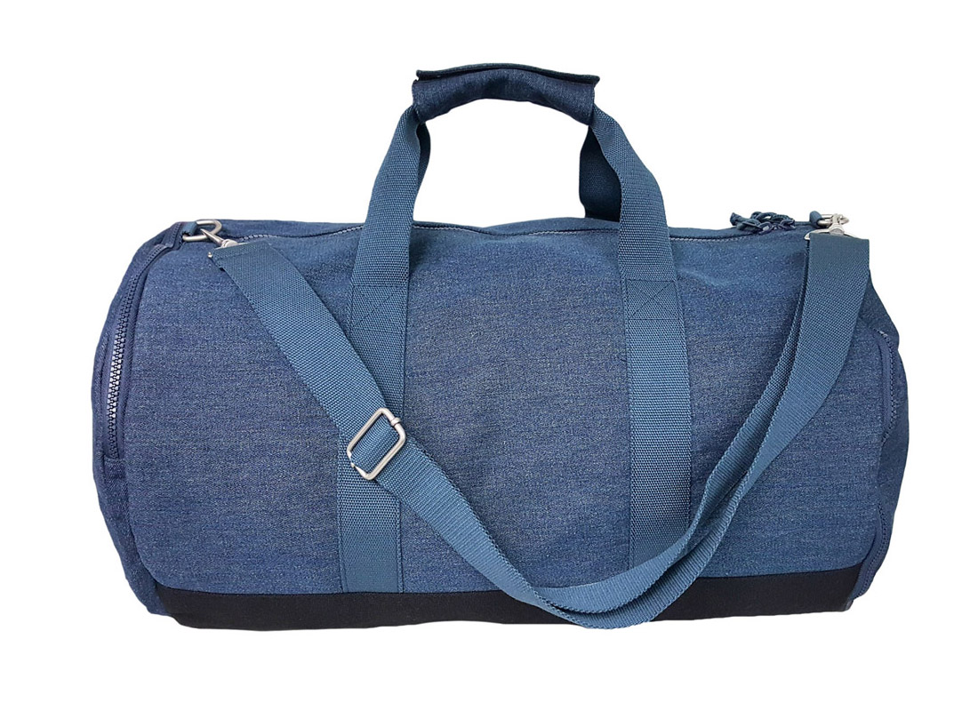 Round Duffel in Blue Back