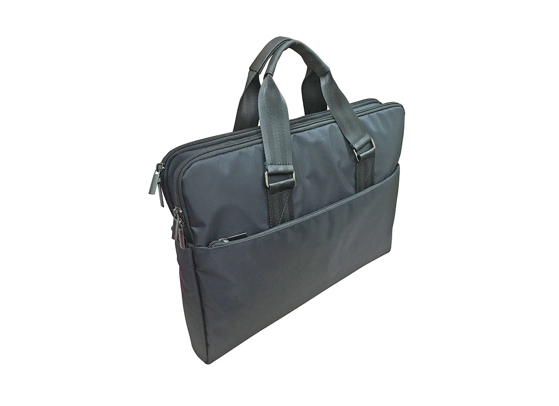 Two compartment laptop bag in black L side