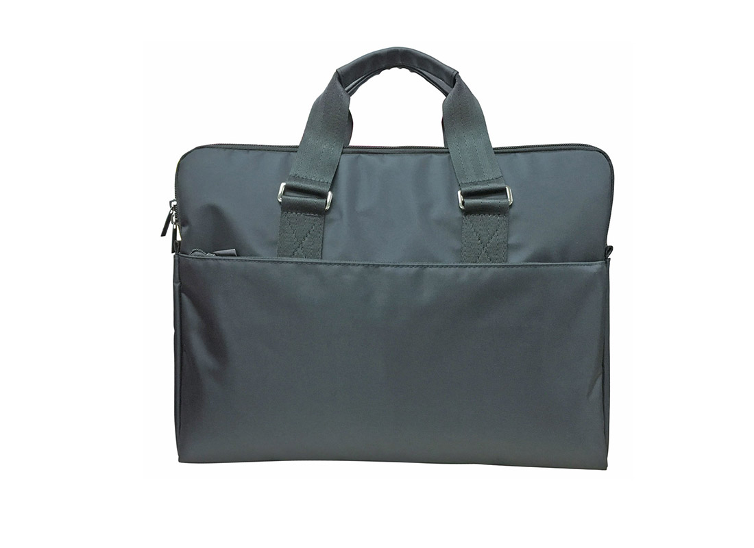 two compartment laptop bag in black