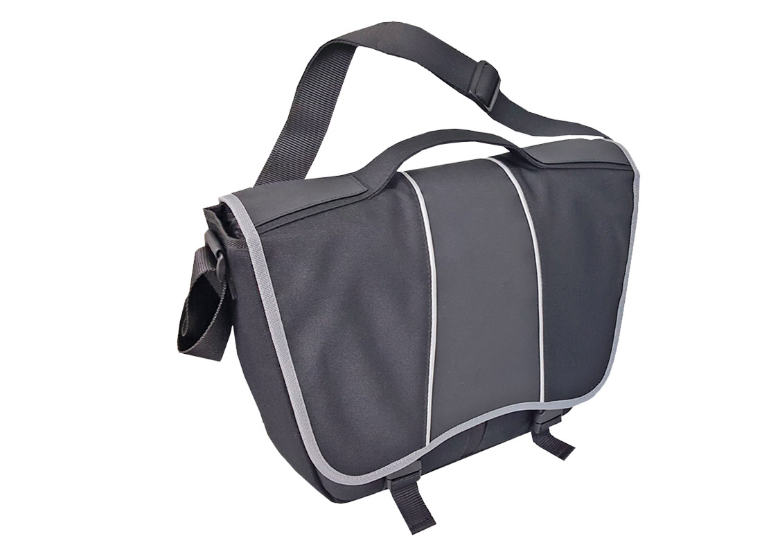 Messenger bag for men in black side