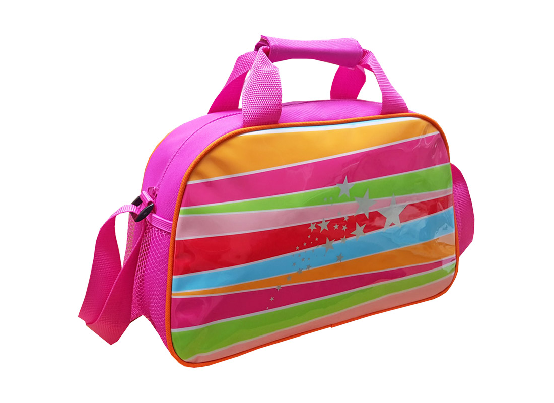 Girl Shoulder bag with rainbow print at front L side