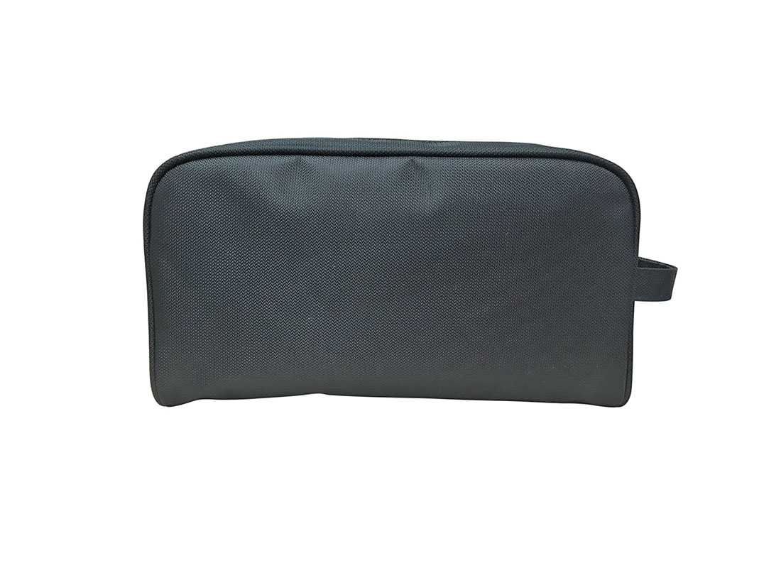 Back of the men toiletry in black