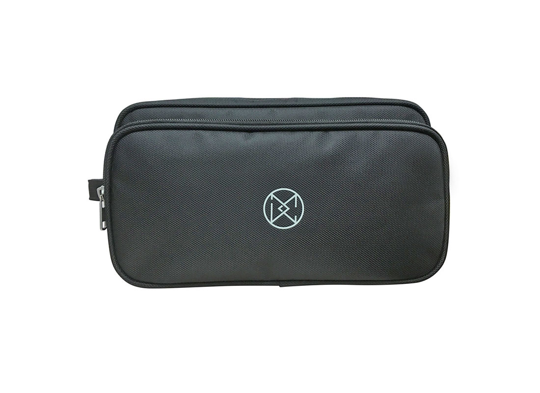 Large two compartment Men Toiletry in black