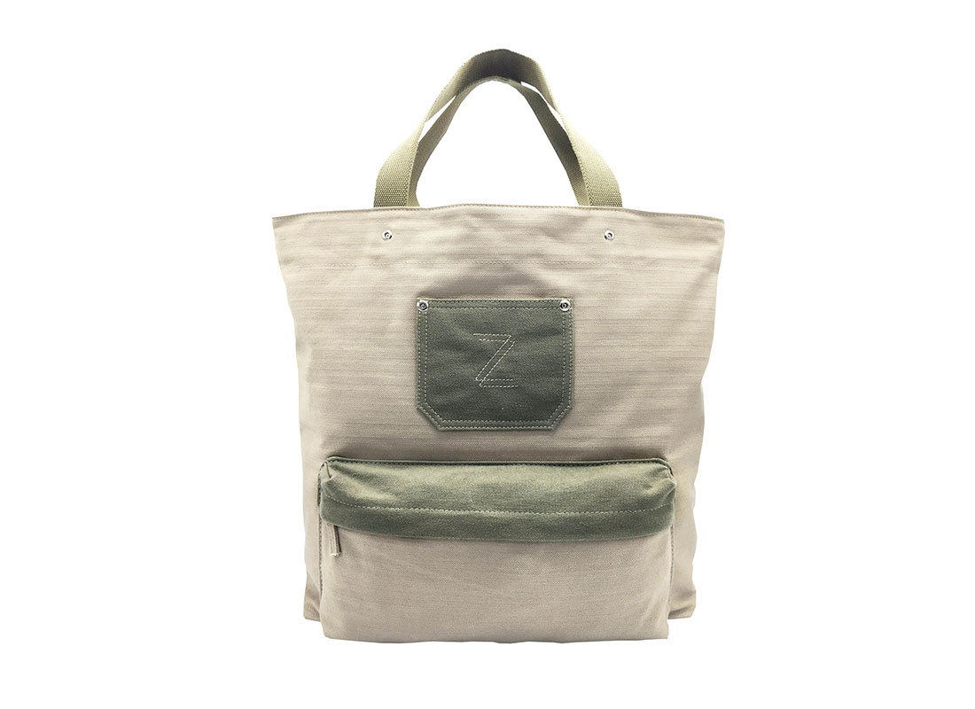 100% Cotton Tote Bag with front pocket