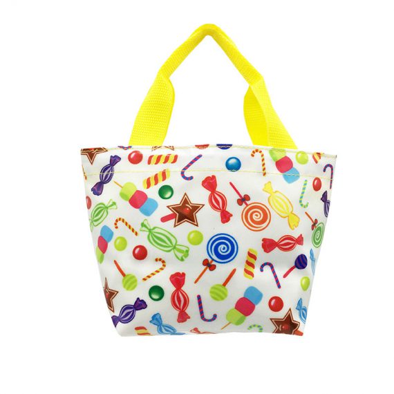 Mini Tote with candy pattern