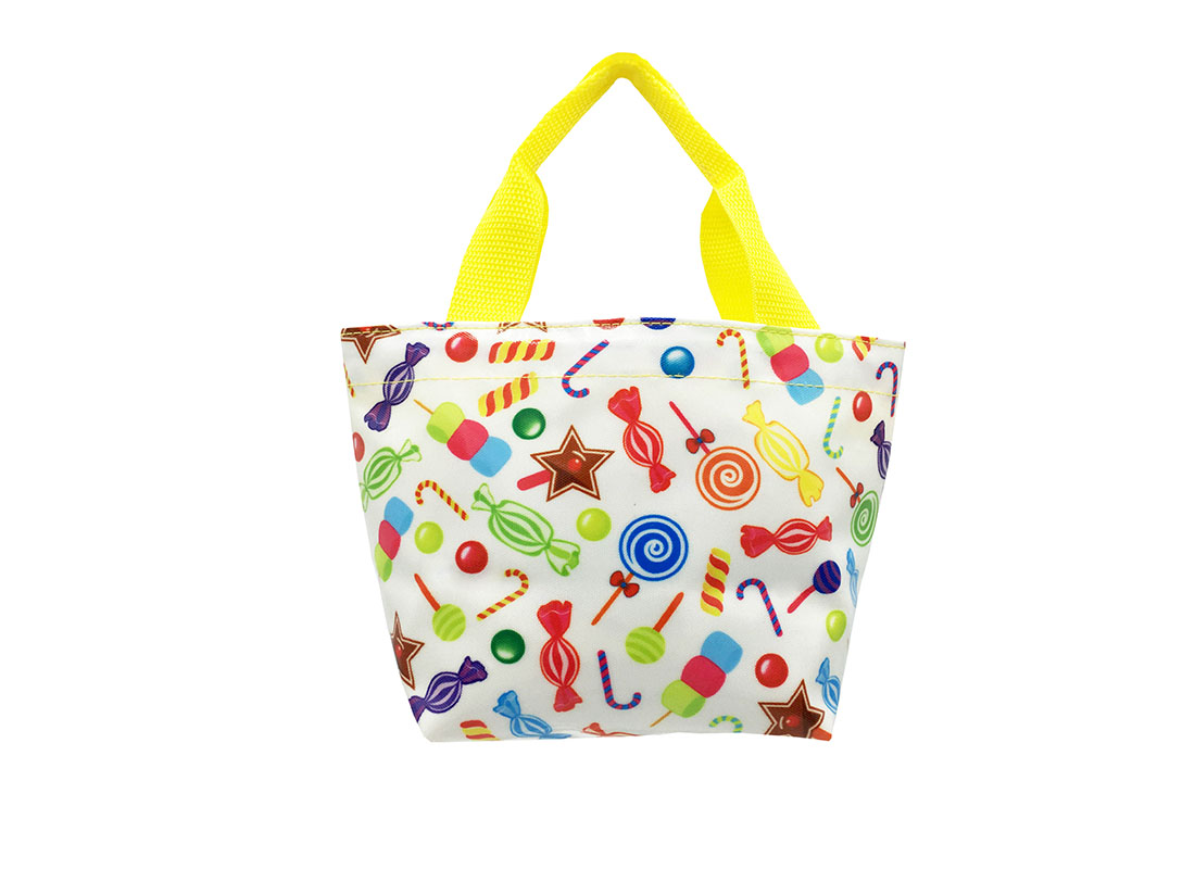 Mini Tote with candy pattern