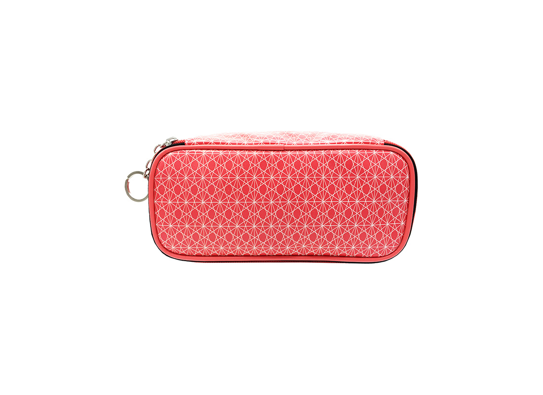 Rectangle shape cosmetic bag with monogram printing
