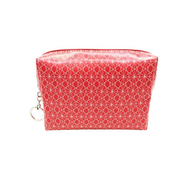 cosmetic bag in pink with monogram printing