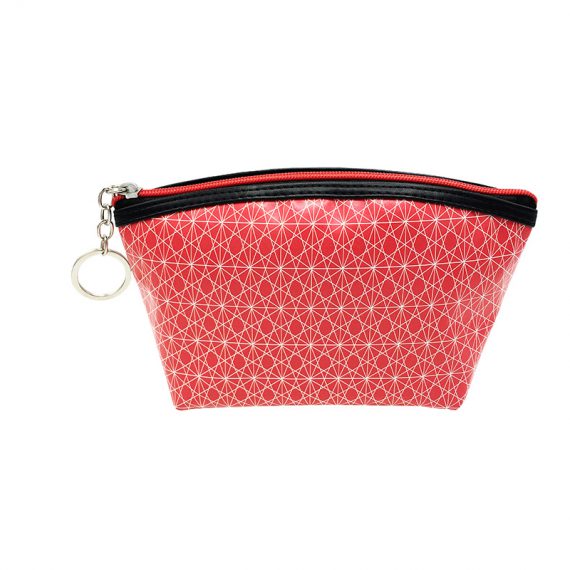 small pouch in pink with monogram printing