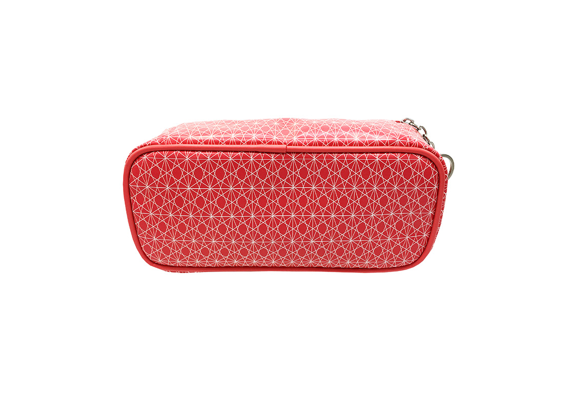 rectangle cosmetic bag with monogram printing back