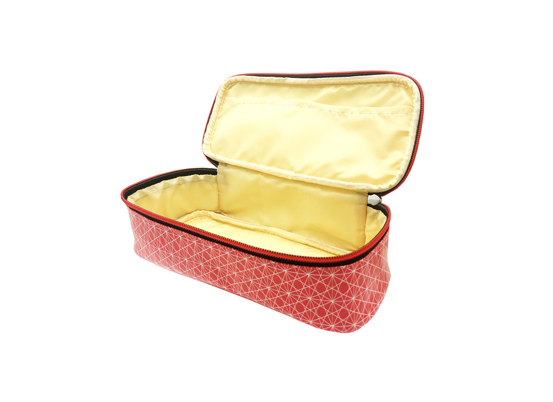 rectangle cosmetic bag with monogram printing interior