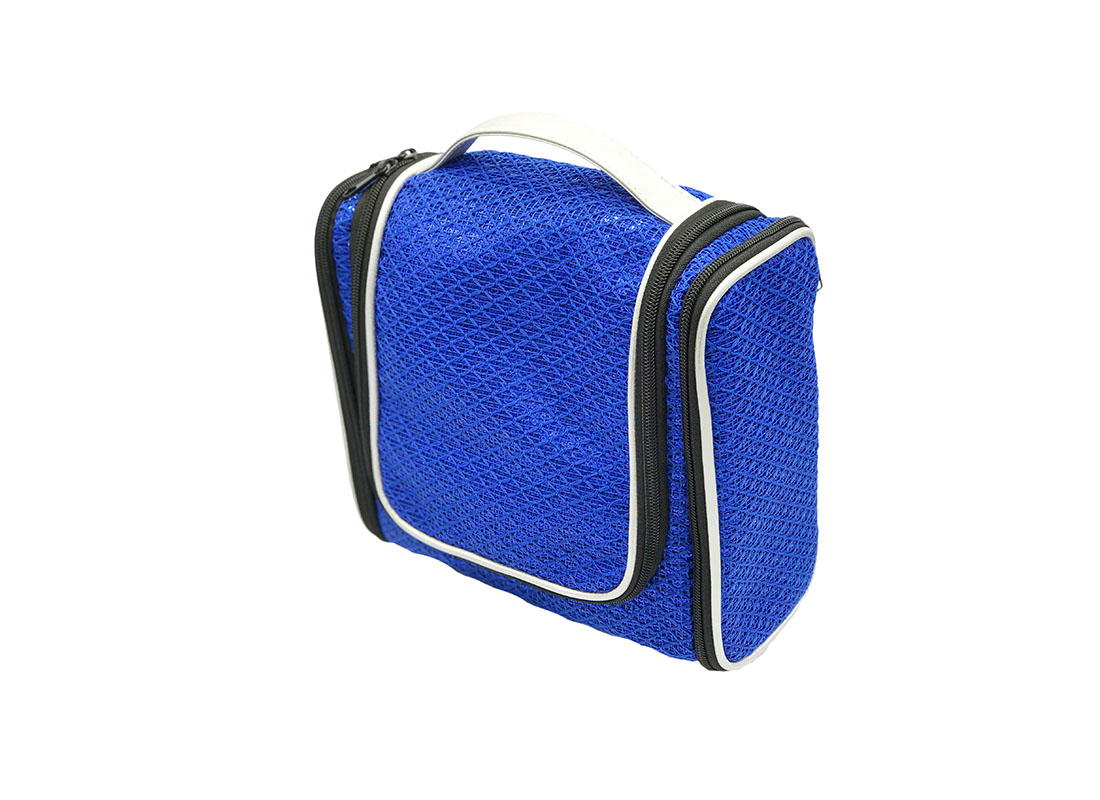 Large Sequin Cosmetic Bag in Blue R side
