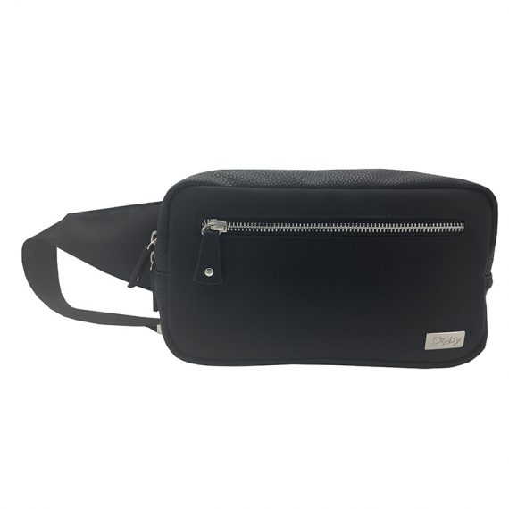 rectangle women waist bag in black